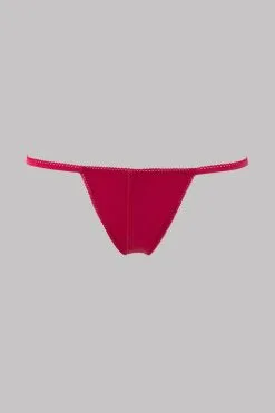 Maison Close String Ouvrable - Le Petit Secret - Rouge -Lingerie boutique string ouvrable petit secret rouge 4