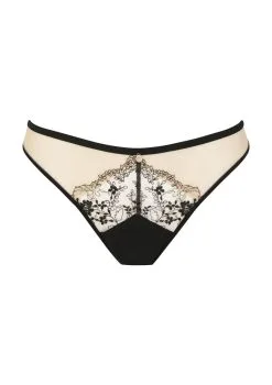 Atelier Amour Tanga Dos Ouvert En Tulle Brodé - Après Minuit