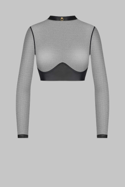 Maison Close Top Manches Longues - Chambre Noire Or 10 Maison Close Top Manches Longues - Chambre Noire Or -Lingerie boutique top manches longues chambre noire or 4