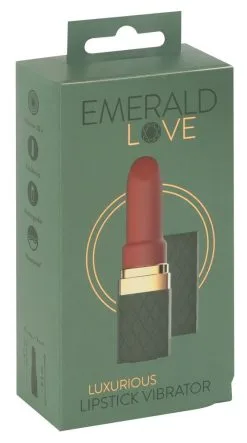 Mini Vibro Rouge-à-lèvres - Emerald Love -Lingerie boutique vibro lipstick emerald gold 1