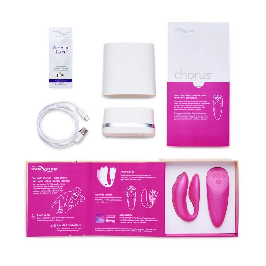 We-Vibe Vibromasseur Télécommandé Pour Couple Chorus - Rose 7 We-Vibe Vibromasseur Télécommandé Pour Couple Chorus - Rose – Image 5